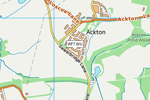 WF7 6HJ map - OS VectorMap District (Ordnance Survey) WF7 6HJ map - OS VectorMap District (Ordnance Survey)