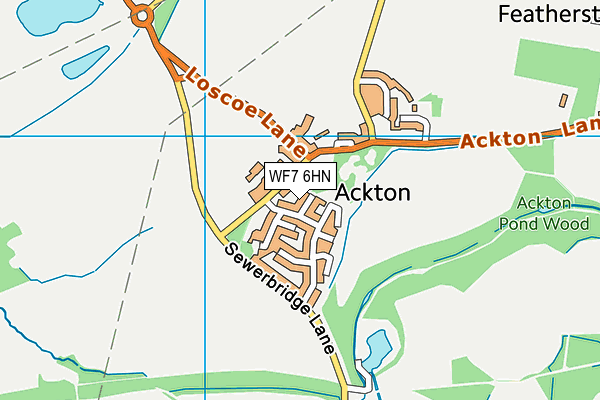 WF7 6HN map - OS VectorMap District (Ordnance Survey)