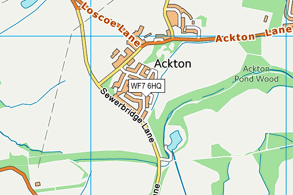 WF7 6HQ map - OS VectorMap District (Ordnance Survey) WF7 6HQ map - OS VectorMap District (Ordnance Survey)