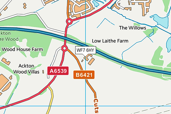 WF7 6HY map - OS VectorMap District (Ordnance Survey) WF7 6HY map - OS VectorMap District (Ordnance Survey)