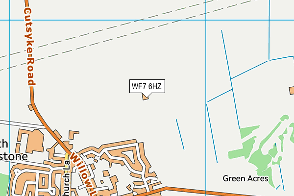 WF7 6HZ map - OS VectorMap District (Ordnance Survey) WF7 6HZ map - OS VectorMap District (Ordnance Survey)