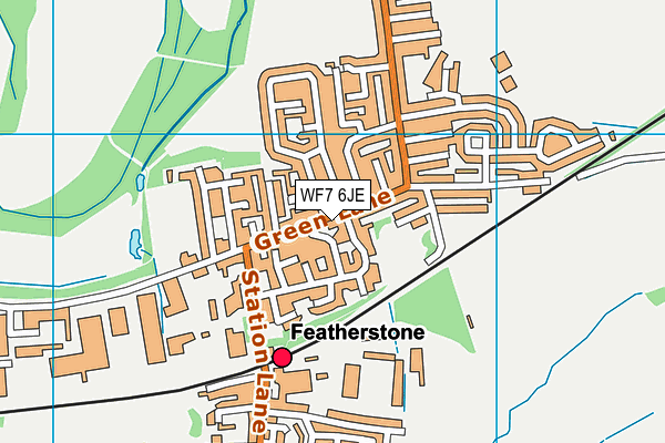 WF7 6JE map - OS VectorMap District (Ordnance Survey) WF7 6JE map - OS VectorMap District (Ordnance Survey)