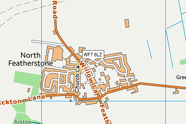 WF7 6LZ map - OS VectorMap District (Ordnance Survey) WF7 6LZ map - OS VectorMap District (Ordnance Survey)