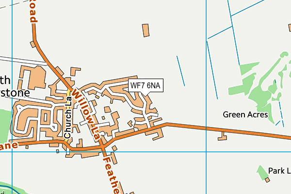WF7 6NA map - OS VectorMap District (Ordnance Survey) WF7 6NA map - OS VectorMap District (Ordnance Survey)