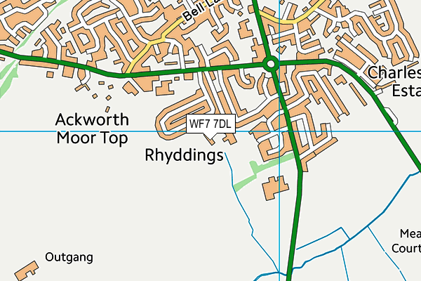 WF7 7DL map - OS VectorMap District (Ordnance Survey) WF7 7DL map - OS VectorMap District (Ordnance Survey)