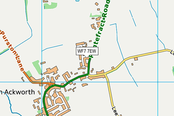 WF7 7EW map - OS VectorMap District (Ordnance Survey) WF7 7EW map - OS VectorMap District (Ordnance Survey)