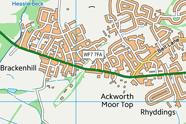 WF7 7FA map - OS VectorMap District (Ordnance Survey) WF7 7FA map - OS VectorMap District (Ordnance Survey)