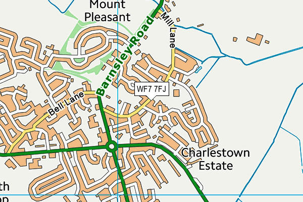 WF7 7FJ map - OS VectorMap District (Ordnance Survey) WF7 7FJ map - OS VectorMap District (Ordnance Survey)
