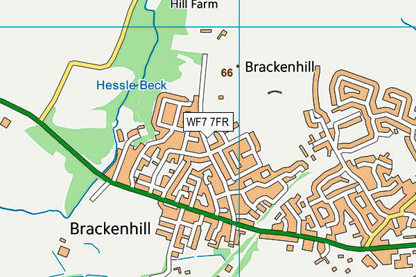 WF7 7FR map - OS VectorMap District (Ordnance Survey) WF7 7FR map - OS VectorMap District (Ordnance Survey)