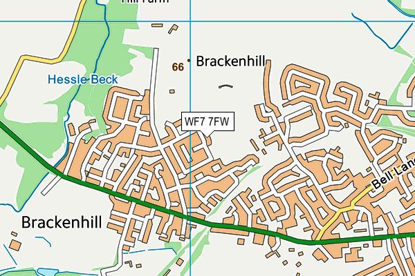 WF7 7FW map - OS VectorMap District (Ordnance Survey) WF7 7FW map - OS VectorMap District (Ordnance Survey)