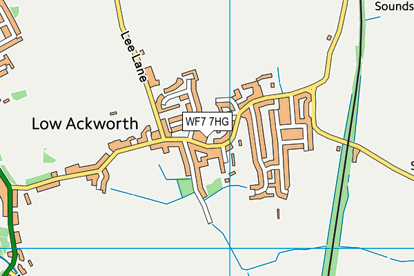 WF7 7HG map - OS VectorMap District (Ordnance Survey) WF7 7HG map - OS VectorMap District (Ordnance Survey)