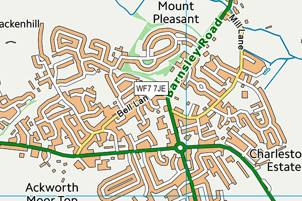 WF7 7JE map - OS VectorMap District (Ordnance Survey) WF7 7JE map - OS VectorMap District (Ordnance Survey)