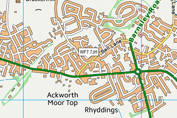 WF7 7JH map - OS VectorMap District (Ordnance Survey) WF7 7JH map - OS VectorMap District (Ordnance Survey)