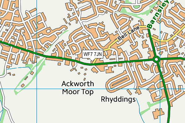 WF7 7JN map - OS VectorMap District (Ordnance Survey) WF7 7JN map - OS VectorMap District (Ordnance Survey)