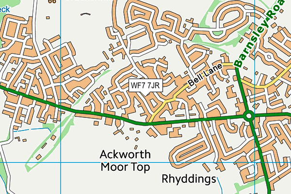 WF7 7JR map - OS VectorMap District (Ordnance Survey) WF7 7JR map - OS VectorMap District (Ordnance Survey)