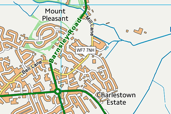 WF7 7NH map - OS VectorMap District (Ordnance Survey) WF7 7NH map - OS VectorMap District (Ordnance Survey)