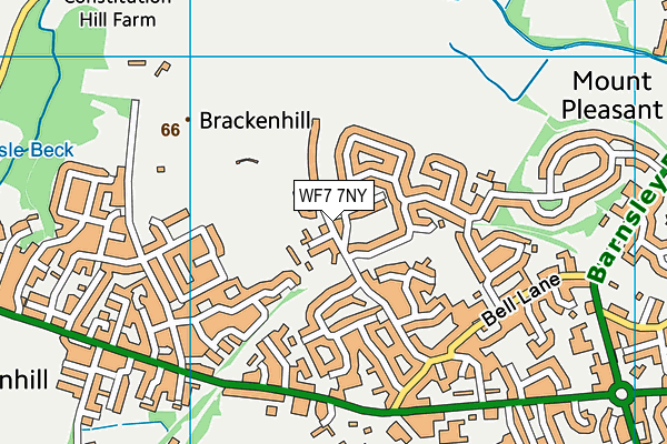 WF7 7NY map - OS VectorMap District (Ordnance Survey) WF7 7NY map - OS VectorMap District (Ordnance Survey)