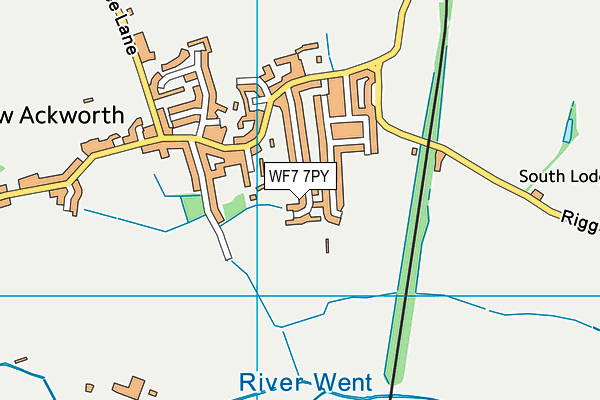 WF7 7PY map - OS VectorMap District (Ordnance Survey) WF7 7PY map - OS VectorMap District (Ordnance Survey)