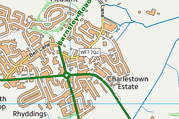WF7 7QJ map - OS VectorMap District (Ordnance Survey) WF7 7QJ map - OS VectorMap District (Ordnance Survey)