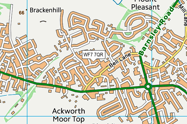 WF7 7QR map - OS VectorMap District (Ordnance Survey) WF7 7QR map - OS VectorMap District (Ordnance Survey)