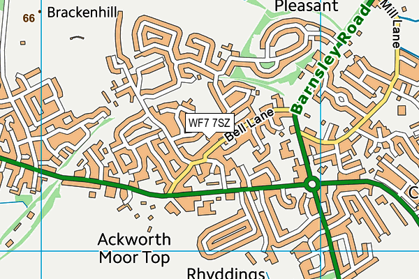 WF7 7SZ map - OS VectorMap District (Ordnance Survey) WF7 7SZ map - OS VectorMap District (Ordnance Survey)