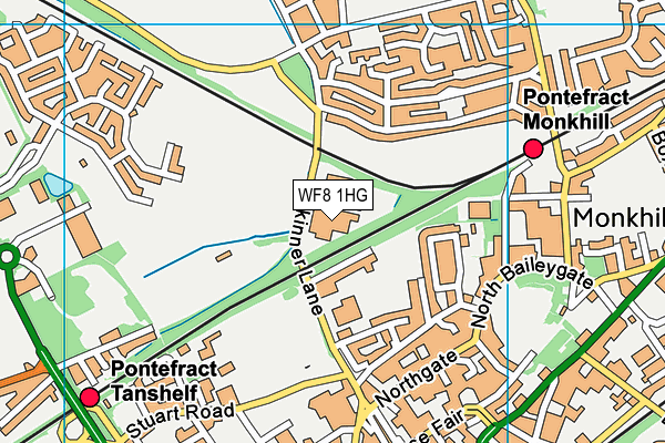 WF8 1HG map - OS VectorMap District (Ordnance Survey) WF8 1HG map - OS VectorMap District (Ordnance Survey)