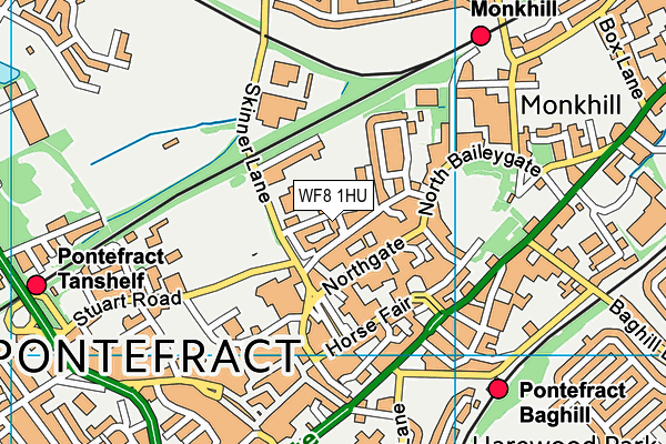 WF8 1HU map - OS VectorMap District (Ordnance Survey) WF8 1HU map - OS VectorMap District (Ordnance Survey)