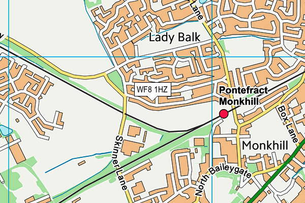 WF8 1HZ map - OS VectorMap District (Ordnance Survey) WF8 1HZ map - OS VectorMap District (Ordnance Survey)