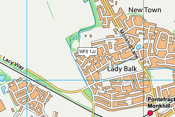 WF8 1JJ map - OS VectorMap District (Ordnance Survey) WF8 1JJ map - OS VectorMap District (Ordnance Survey)