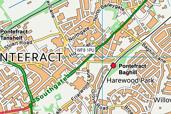 WF8 1PU map - OS VectorMap District (Ordnance Survey) WF8 1PU map - OS VectorMap District (Ordnance Survey)