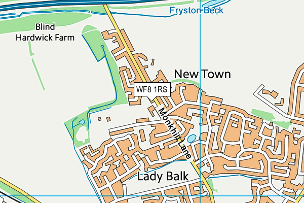 WF8 1RS map - OS VectorMap District (Ordnance Survey) WF8 1RS map - OS VectorMap District (Ordnance Survey)
