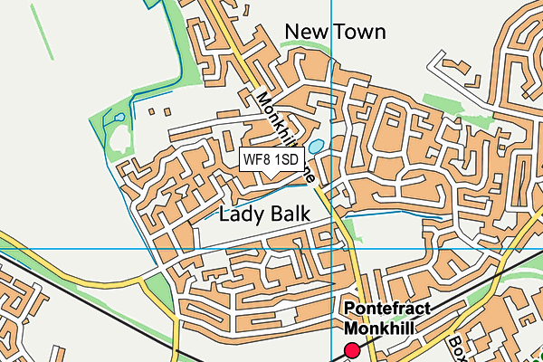 WF8 1SD map - OS VectorMap District (Ordnance Survey) WF8 1SD map - OS VectorMap District (Ordnance Survey)