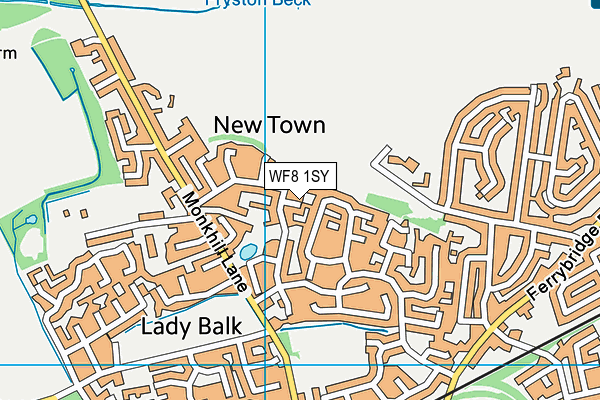 WF8 1SY map - OS VectorMap District (Ordnance Survey) WF8 1SY map - OS VectorMap District (Ordnance Survey)