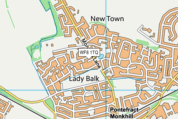 WF8 1TQ map - OS VectorMap District (Ordnance Survey) WF8 1TQ map - OS VectorMap District (Ordnance Survey)