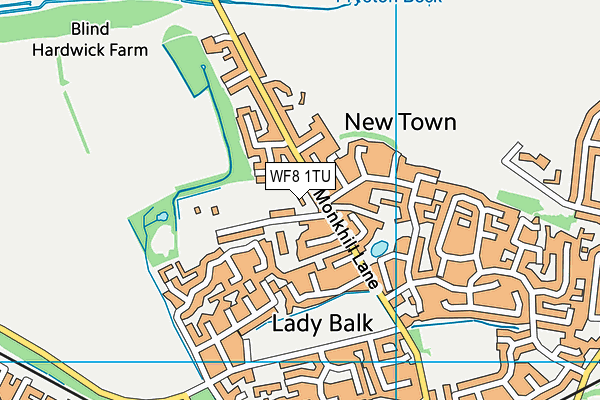 WF8 1TU map - OS VectorMap District (Ordnance Survey) WF8 1TU map - OS VectorMap District (Ordnance Survey)