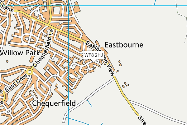 WF8 2HJ map - OS VectorMap District (Ordnance Survey) WF8 2HJ map - OS VectorMap District (Ordnance Survey)