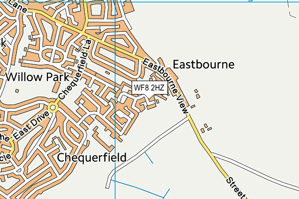 WF8 2HZ map - OS VectorMap District (Ordnance Survey) WF8 2HZ map - OS VectorMap District (Ordnance Survey)
