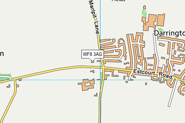 WF8 3AG map - OS VectorMap District (Ordnance Survey) WF8 3AG map - OS VectorMap District (Ordnance Survey)