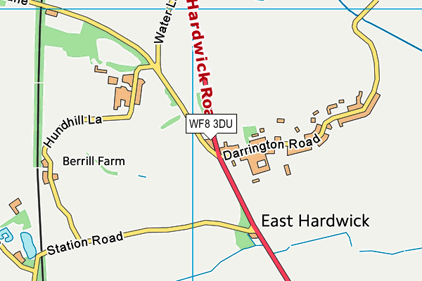 WF8 3DU map - OS VectorMap District (Ordnance Survey) WF8 3DU map - OS VectorMap District (Ordnance Survey)