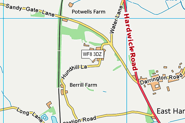 WF8 3DZ map - OS VectorMap District (Ordnance Survey) WF8 3DZ map - OS VectorMap District (Ordnance Survey)