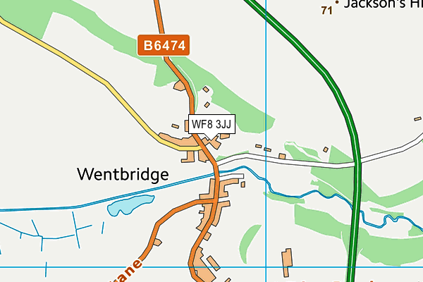 WF8 3JJ map - OS VectorMap District (Ordnance Survey) WF8 3JJ map - OS VectorMap District (Ordnance Survey)