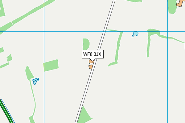 WF8 3JX map - OS VectorMap District (Ordnance Survey) WF8 3JX map - OS VectorMap District (Ordnance Survey)