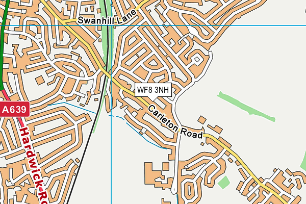 WF8 3NH map - OS VectorMap District (Ordnance Survey) WF8 3NH map - OS VectorMap District (Ordnance Survey)