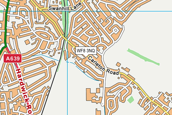 WF8 3NQ map - OS VectorMap District (Ordnance Survey) WF8 3NQ map - OS VectorMap District (Ordnance Survey)