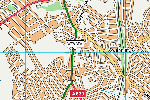 WF8 3PA map - OS VectorMap District (Ordnance Survey) WF8 3PA map - OS VectorMap District (Ordnance Survey)