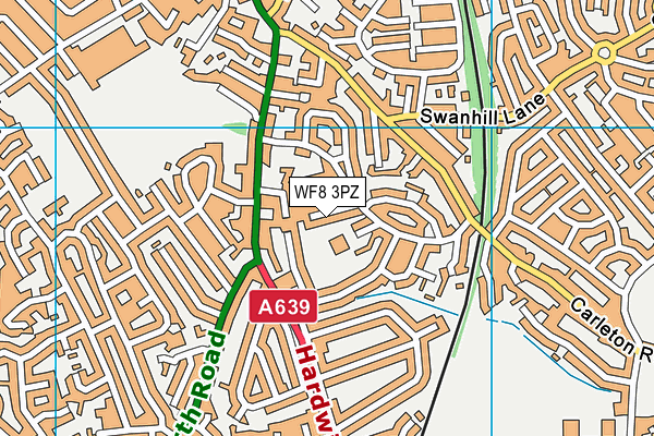 WF8 3PZ map - OS VectorMap District (Ordnance Survey) WF8 3PZ map - OS VectorMap District (Ordnance Survey)