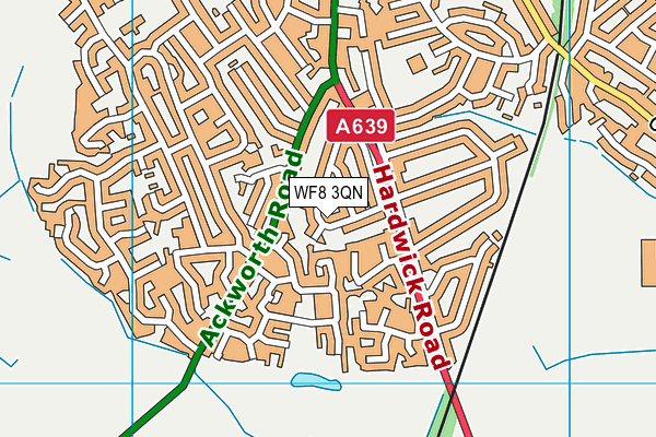 WF8 3QN map - OS VectorMap District (Ordnance Survey) WF8 3QN map - OS VectorMap District (Ordnance Survey)