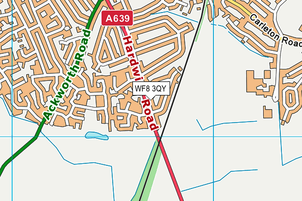 WF8 3QY map - OS VectorMap District (Ordnance Survey) WF8 3QY map - OS VectorMap District (Ordnance Survey)