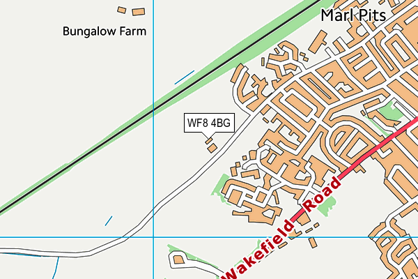 WF8 4BG map - OS VectorMap District (Ordnance Survey) WF8 4BG map - OS VectorMap District (Ordnance Survey)