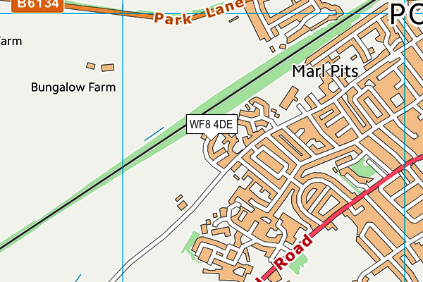 WF8 4DE map - OS VectorMap District (Ordnance Survey) WF8 4DE map - OS VectorMap District (Ordnance Survey)